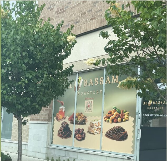 Window Sticker Design — Al Bassam Roastery